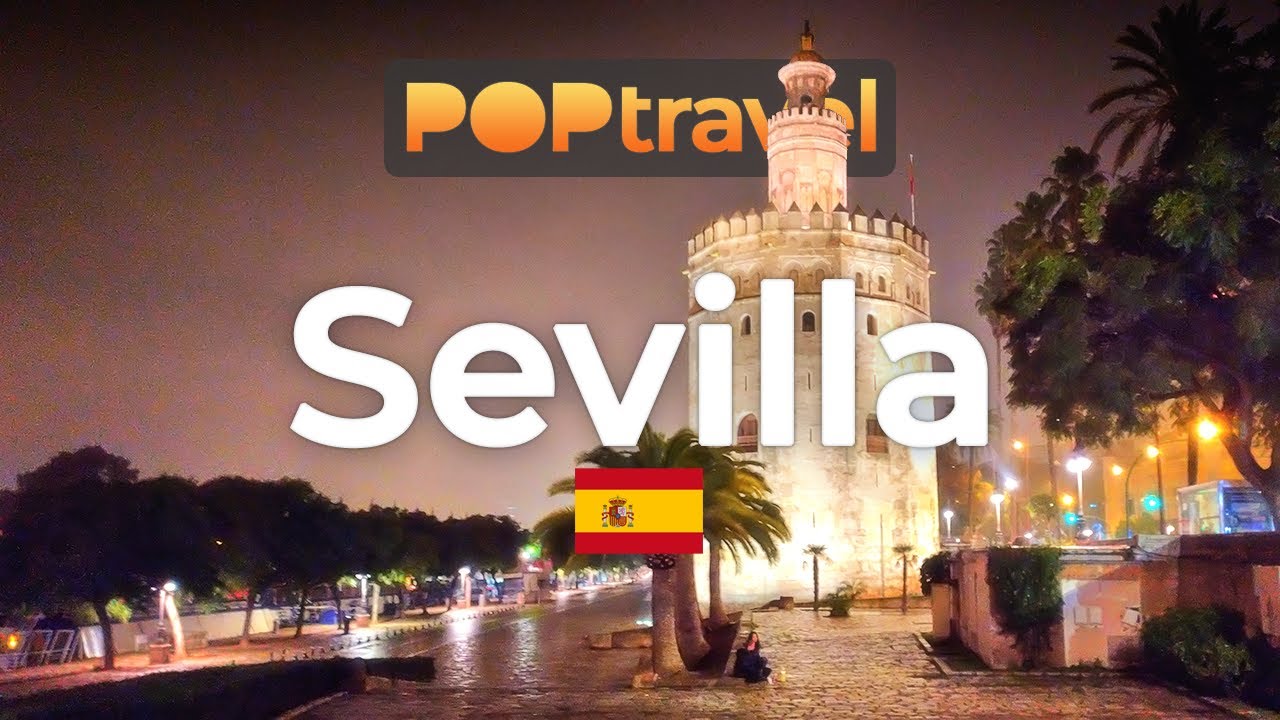 SEVILLA, Spain - Winter Night - 4K HDR Walking Tour
