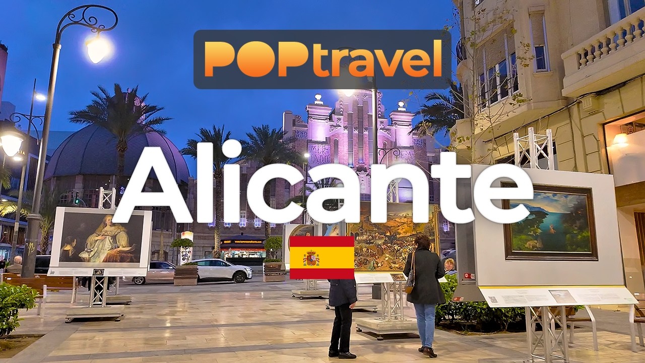 ALICANTE, Spain - Evening Walking Tour - 4K HDR