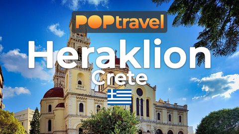 Walking in HERAKLION / Crete (Greece) 🇬🇷- 4K 60fps (UHD) - Walking Tour in Greece