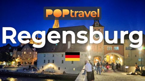 Walking in REGENSBURG / Germany 🇩🇪- Night Tour - 4K 60fps (UHD) - Walking Tour in Germany