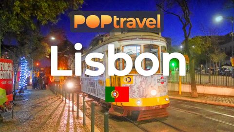 Walking in LISBON / Portugal 🇵🇹- A Night in Winter - 4K 60fps (UHD) - Walking Tour in Portugal