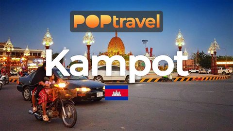 KAMPOT, Cambodia 🇰🇭- Sunset Tour - 4K 60fps (UHD) - Walking Tour in Cambodia