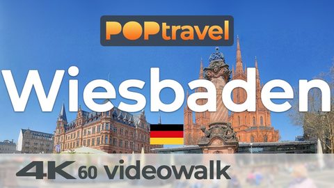 Walking in WIESBADEN / Germany - 4K 60fps (UHD) - Walking Tour in Germany