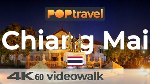 Walking in CHIANG MAI / Thailand 🇹🇭- Night streets and Saturday Market - 4K 60fps (UHD) - Walking Tour in Thailand