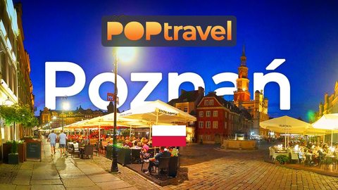 Walking in POZNAN / Poland 🇵🇱- Night Tour - 4K 60fps (UHD) - Walking Tour in Poland