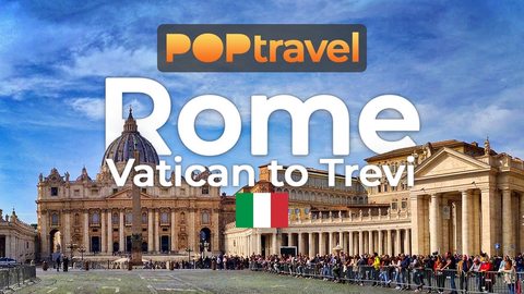 Walking in ROME / Italy 🇮🇹- Vatican to Trevi Fountain - 4K 60fps (UHD) - Walking Tour in Italy