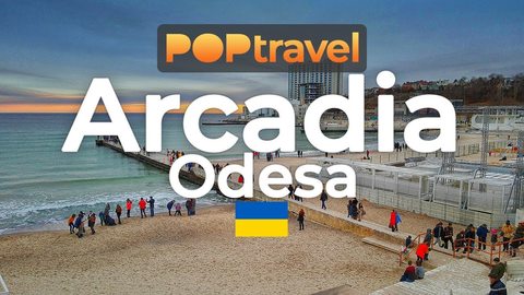 Walking at ARCADIA / Odessa (Ukraine) 🇺🇦- Winter Tour - 4K 60fps (UHD) - Walking Tour in Ukraine