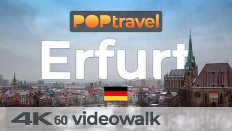 Walking in ERFURT / Germany 🇩🇪- Around the Old Town - 4K 60fps (UHD) - Walking Tour in Germany