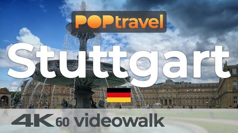 Walking in STUTTGART / Germany 🇩🇪- 4K 60fps (UHD) - Walking Tour in Germany