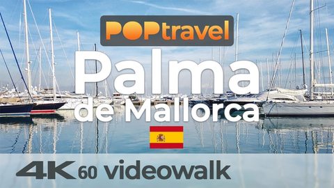 Walking in PALMA de MALLORCA / Spain 🇪🇸- Centre via Marina to Castell de Bellver - 4K 60fps (UHD) - Walking Tour in Spain