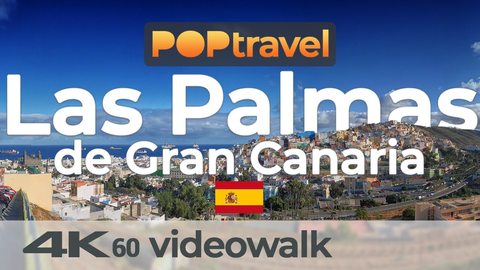 Walking in LAS PALMAS / Gran Canaria (Spain) - Old Town to Las Canteras - 4K 60fps (UHD) - Walking Tour in Spain