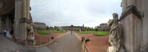 Panorama of the Zwinger in Dresden