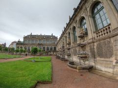 East wiew in the Dresden Zwinger near the southern gate